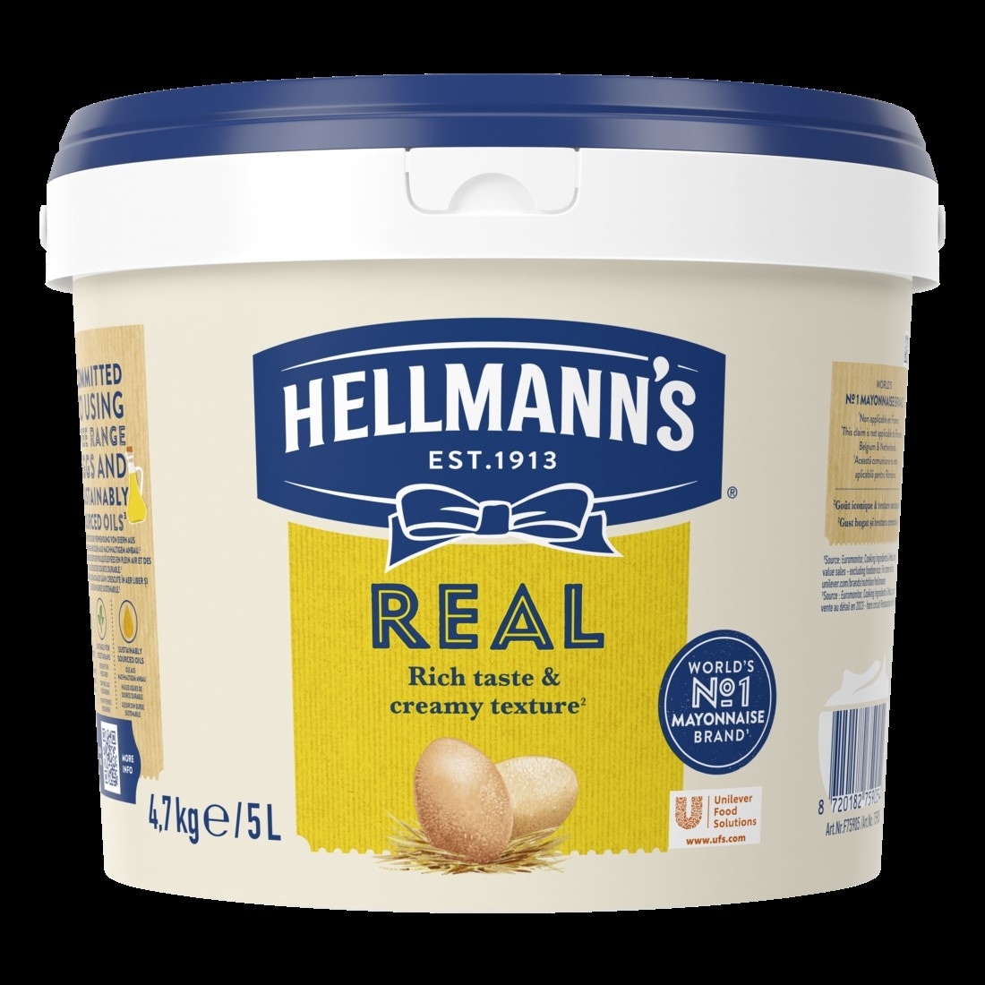 Hellmann's Real Mayonnaise Seau 5l - 